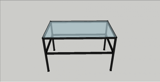 square glass table Modelo 3D .c4d .max .obj .3ds .fbx .stl .blend 