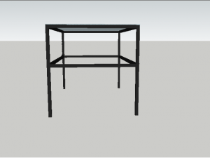 square glass table Modelo 3D