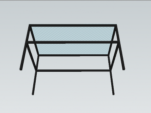 square glass table Modelo 3D