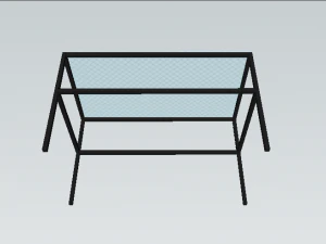 square glass table 3D Model