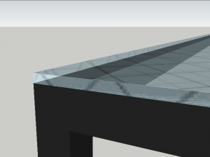 square glass table Modelo 3D