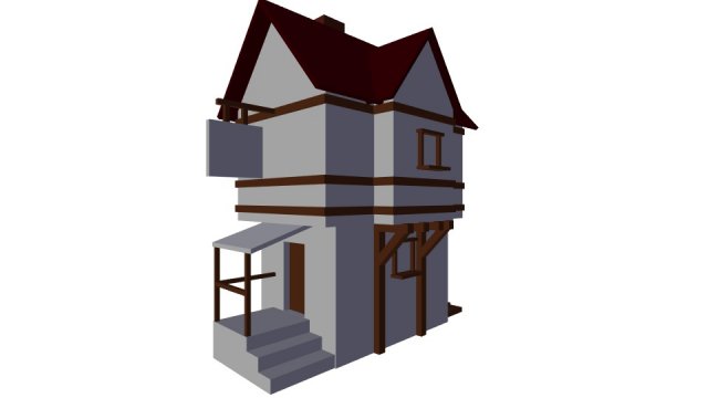 small house 3D Model .c4d .max .obj .3ds .fbx .stl .blend 