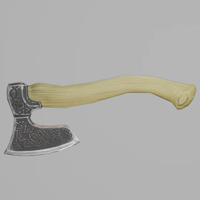 Axe with runes 3D Model .c4d .max .obj .3ds .fbx .stl .blend 