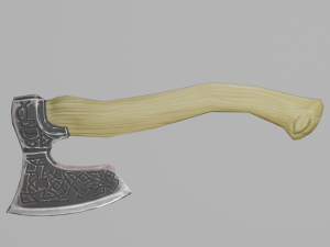 Axe with runes Modèle 3D