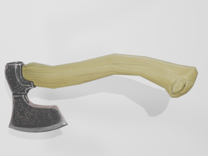 Axe with runes 3D Model