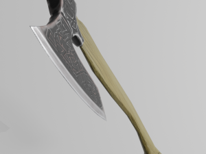 Axe with runes 3D Model