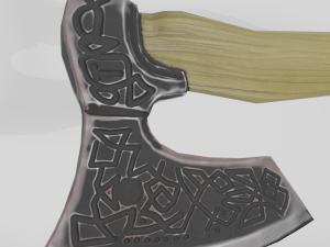 Axe with runes 3D Model
