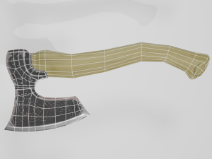 Axe with runes 3D Model