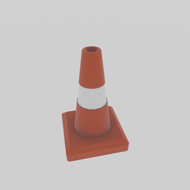 Traffic Cone 3D Model .c4d .max .obj .3ds .fbx .stl .blend 
