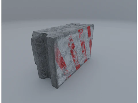Road Block 3D Model