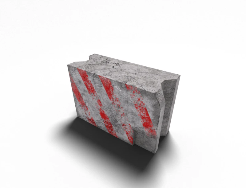 Road Block 3D Model .c4d .max .obj .3ds .fbx .stl .blend 