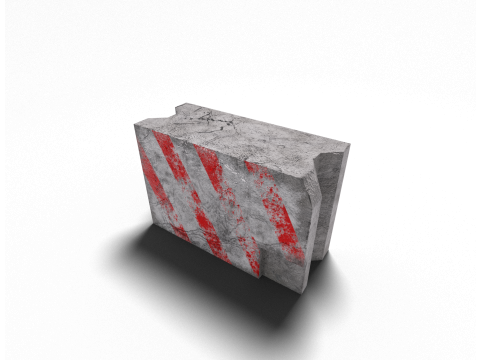Road Block 3D Model