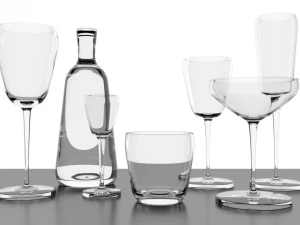 gelas anggur Model 3D