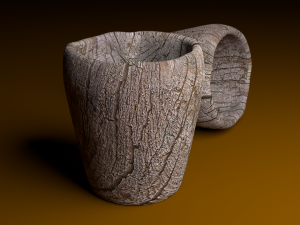 wooden cup 3D 모델