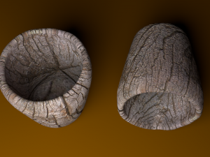 wooden cup 3D 모델