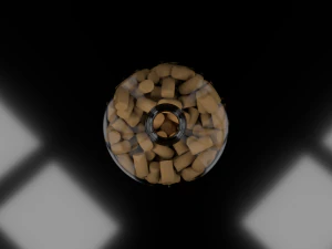 बोतल और कॉर्क 3D मॉडल