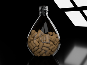 bottle and cork 3D मॉडल