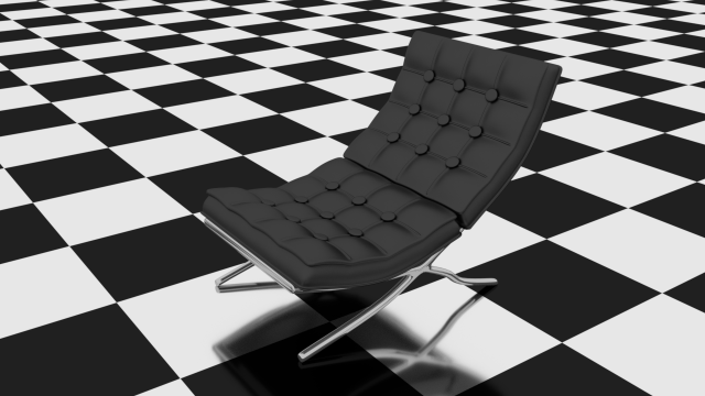 barcelona chair 3D Model .c4d .max .obj .3ds .fbx .stl .blend 