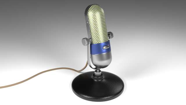 microphone 3D Модель .c4d .max .obj .3ds .fbx .stl .blend 
