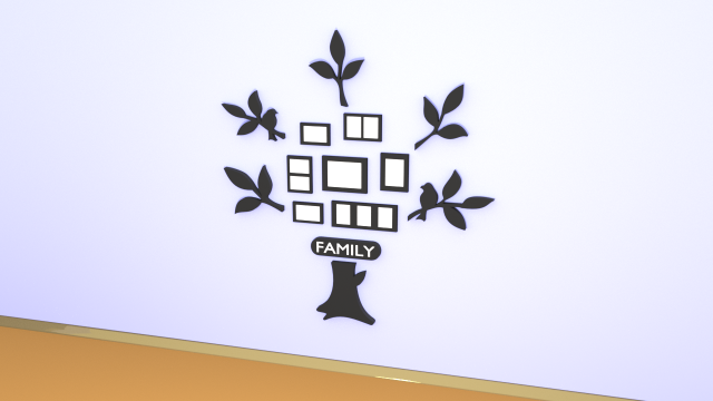 photoframe family tree 3D मॉडल .c4d .max .obj .3ds .fbx .stl .blend 