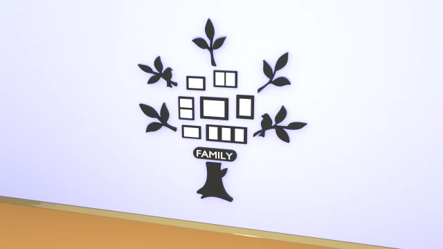 photoframe family tree 3D Model .c4d .max .obj .3ds .fbx .stl .blend 