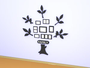 marco de fotos &aacute;rbol geneal&oacute;gico Modelo 3D