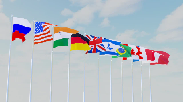 11 flags collection 3D Model .c4d .max .obj .3ds .fbx .stl .blend 