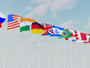 11 flags collection Modelo 3D