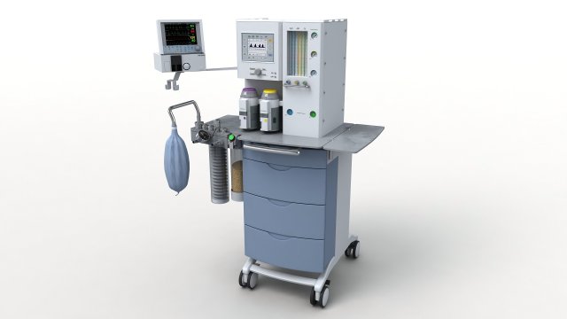 medical anesthesia machine 3D 모델 .c4d .max .obj .3ds .fbx .stl .blend 