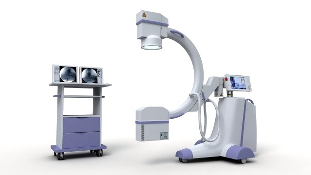 c-arm x-ray machine 3D Model .c4d .max .obj .3ds .fbx .stl .blend 
