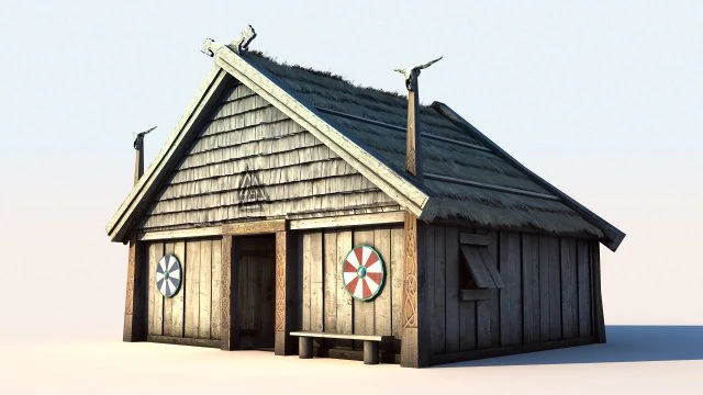viking house 1 3D Model .c4d .max .obj .3ds .fbx .stl .blend