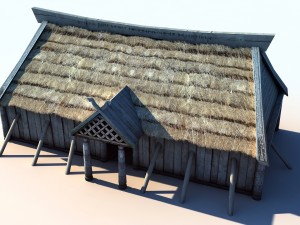 viking house 3 longhouse 3Dモデル