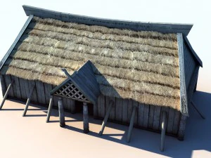 viking house 3 longhouse 3D Model
