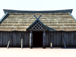 viking house 3 longhouse 3D Model