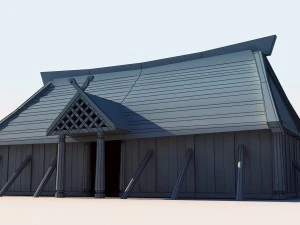 viking house 3 longhouse 3D Model