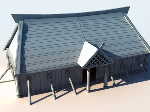 viking house 3 longhouse 3D Model