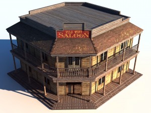 wild west saloon 3D मॉडल
