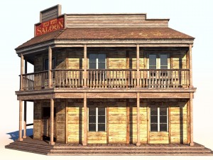 wild west saloon 3D मॉडल