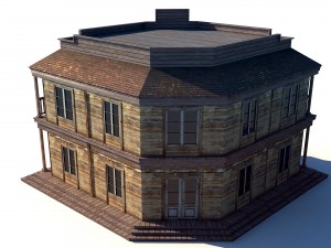 wild west saloon 3D मॉडल
