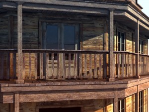 wild west saloon 3D मॉडल