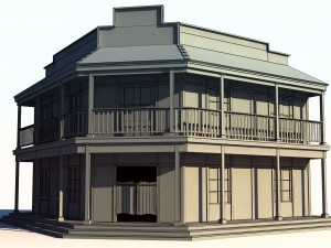 wild west saloon 3D मॉडल