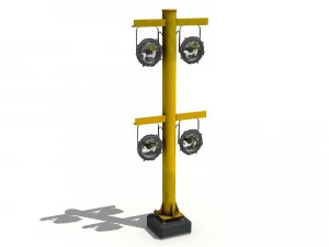 Road security elements pack 3D Model