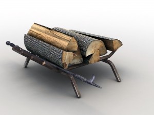 firewood storage rack Model 3D