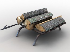 firewood storage rack 3D Model