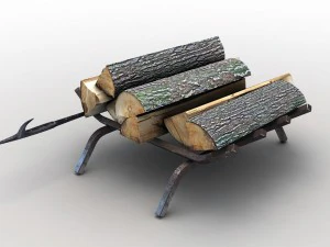 firewood storage rack 3D Model