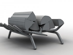 firewood storage rack 3D Model