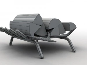 firewood storage rack 3D Model