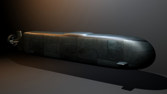 military mini sub 3D 模型 .c4d .max .obj .3ds .fbx .stl .blend 