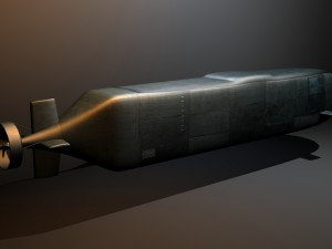 military mini sub 3D 模型