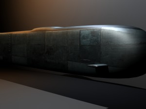 military mini sub 3D 模型
